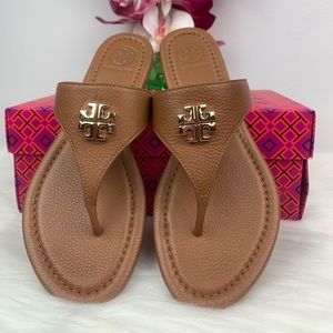 Tory Burch Jolie Flat Thong/Tumbled LeatherSandals